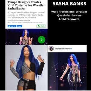 Wrestling costume Sasha bodysuit exclusive Red Color Version Only